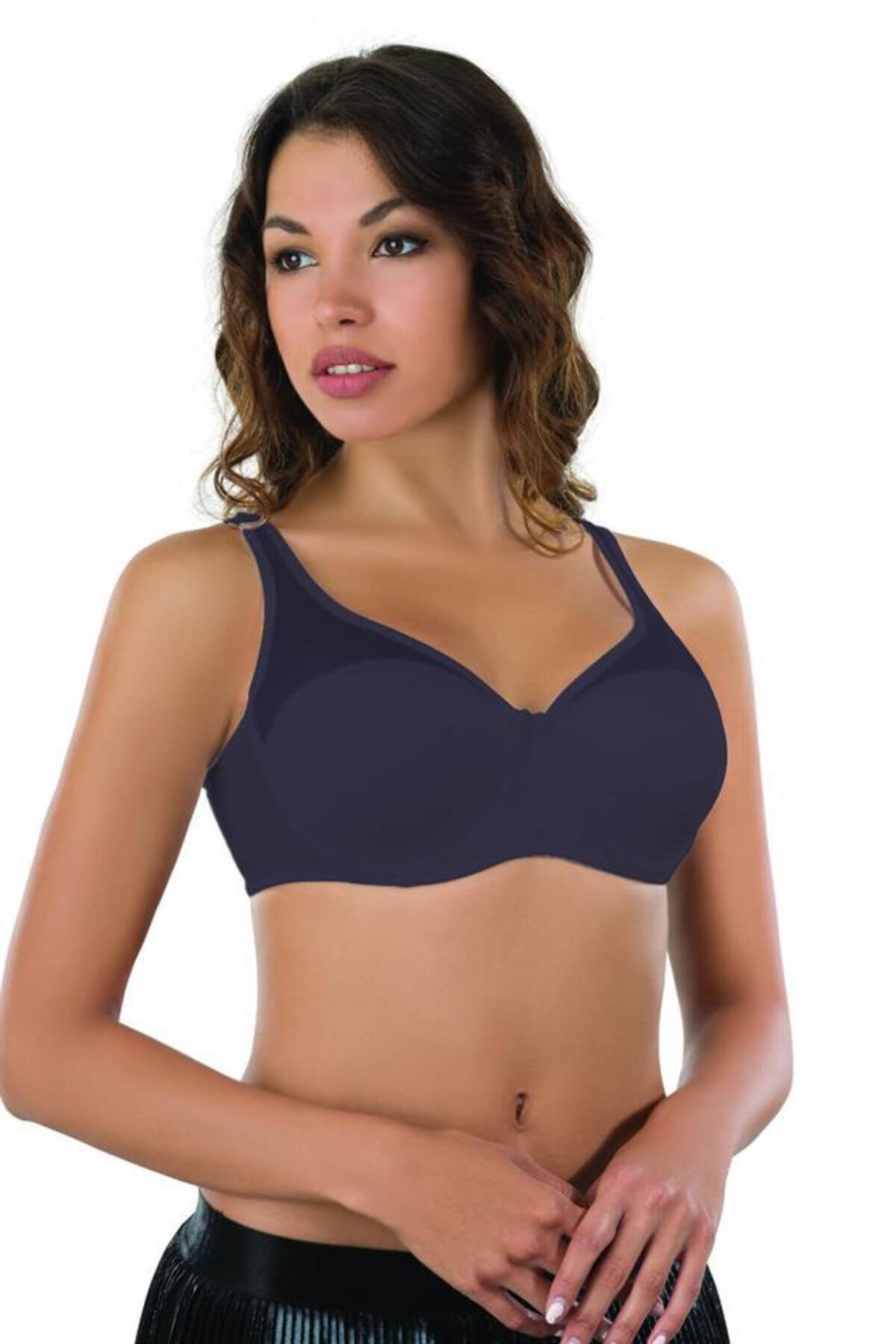 LACİVERT MI Emay 167D Pedli Tül Toparlayıcı Sütyen - Görsel 2