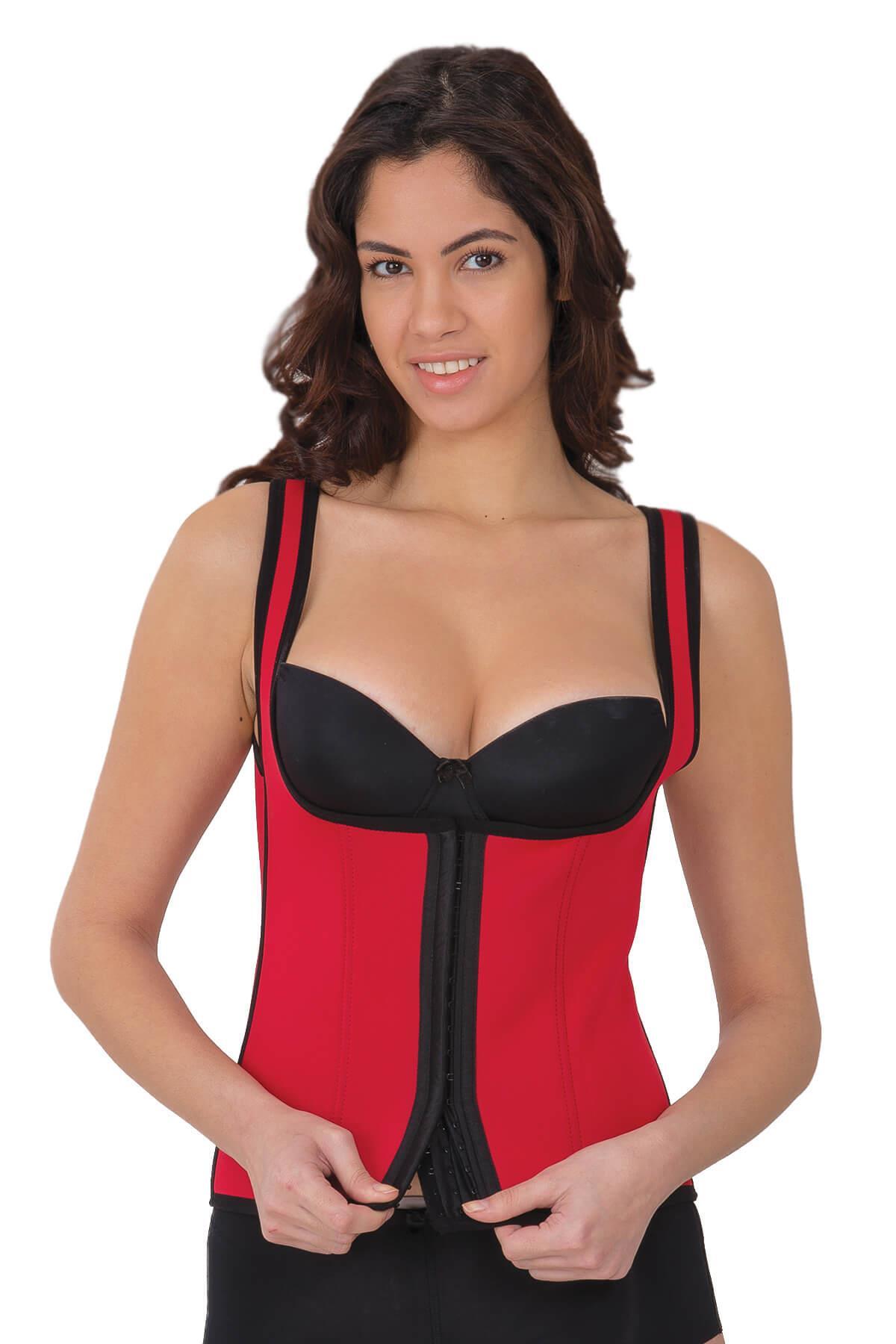 KIRMIZI MI 9173 Agraflı Göğsü Açık Atlet Korse