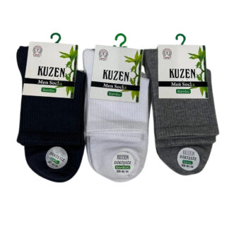 Kuzen Dikişsiz Yarım Konç Bambu Erkek Çorap